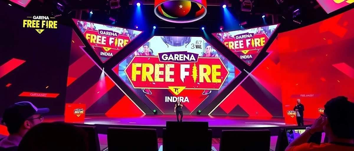 Garena Free Fire India Esports Garena Free Fire India esports tournament in Mumbai with professional players competing on stage
