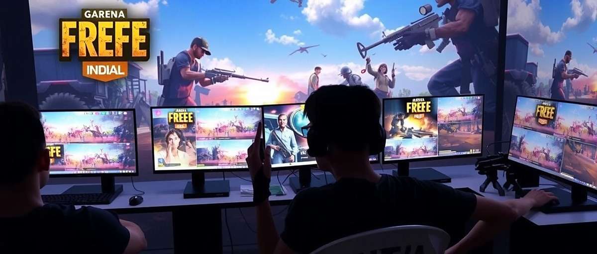 Garena Free Fire India Gaming Community Garena Free Fire India players in a cyber cafe in Delhi